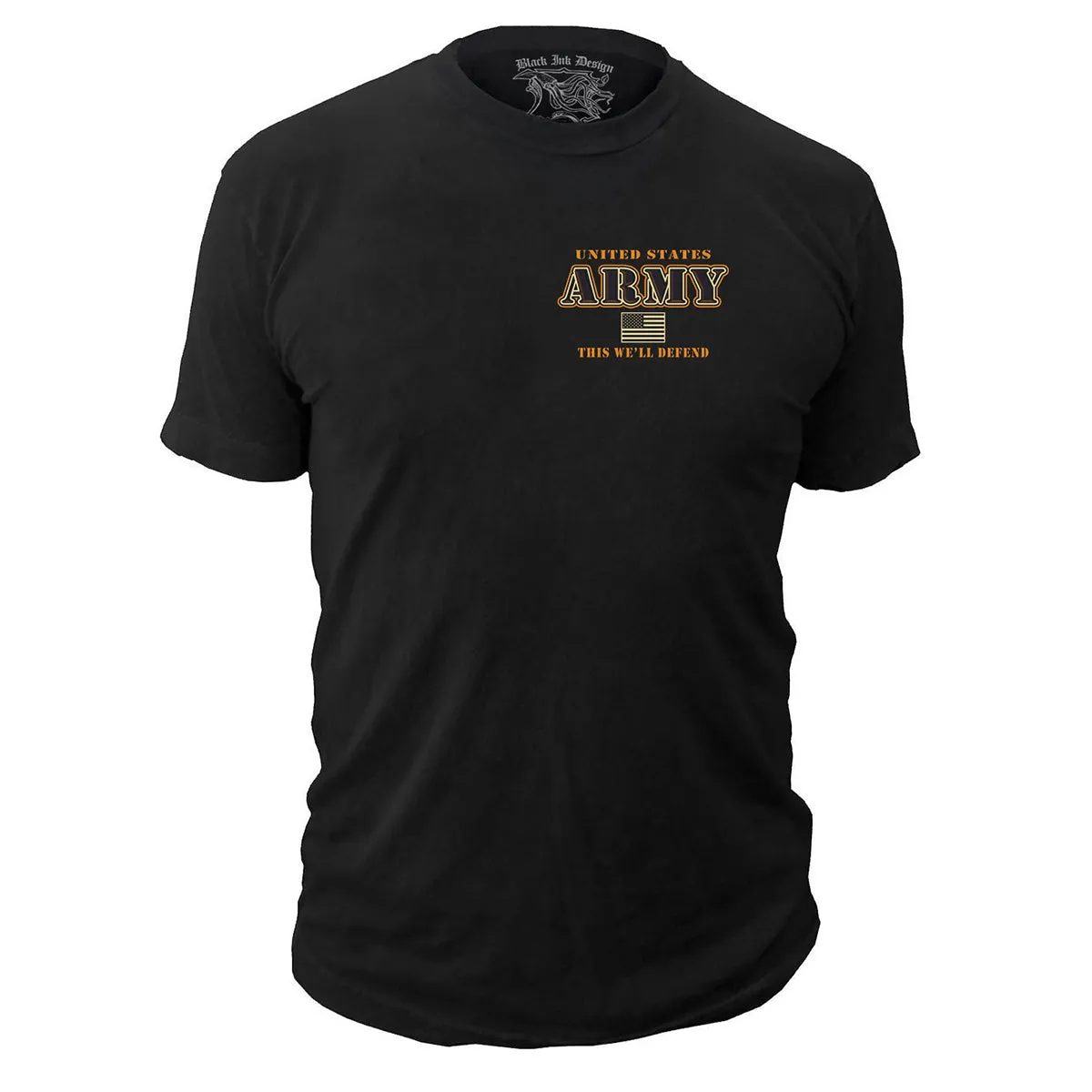 US Army Eagle - Black Ink Mens T-Shirt