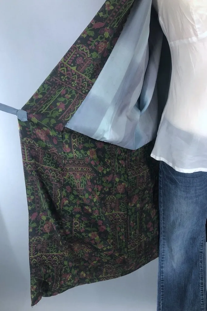 Vintage Silk Kimono Wrap Jacket