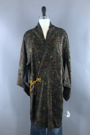 Vintage Silk Kimono Wrap Jacket
