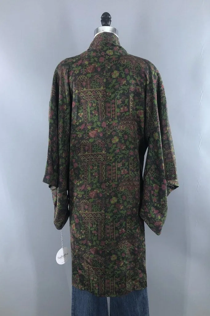 Vintage Silk Kimono Wrap Jacket