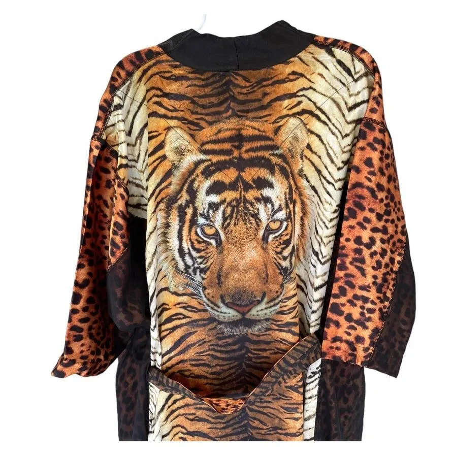 We are HAH Haht Eye of the Tiger Caftan Kimono Robe Size Small New