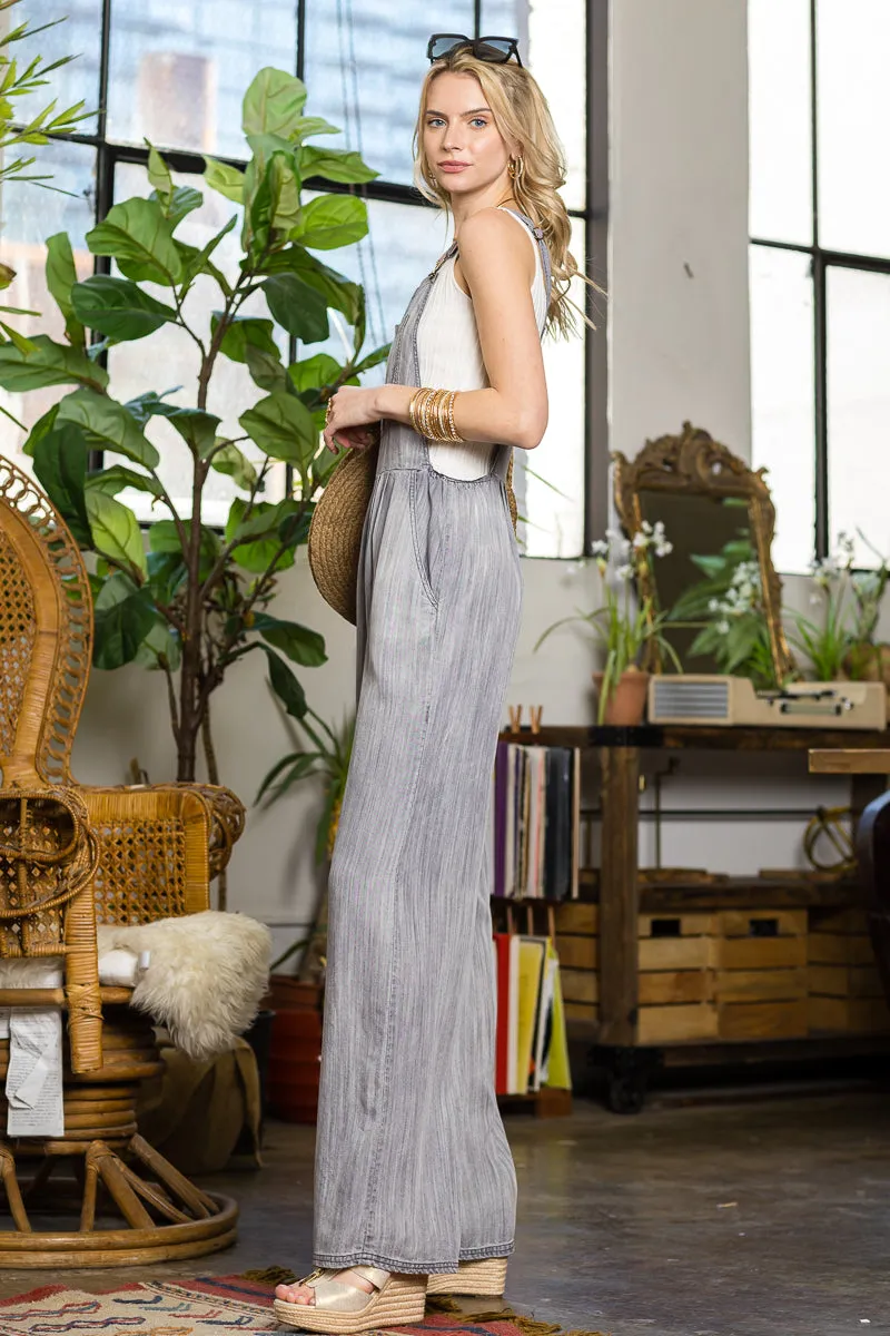 Wide Leg Denim Overall..