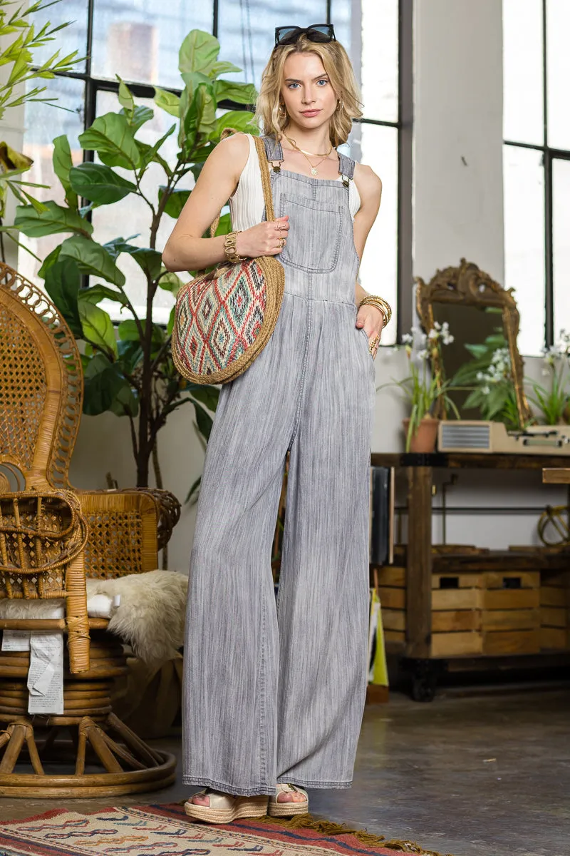 Wide Leg Denim Overall..