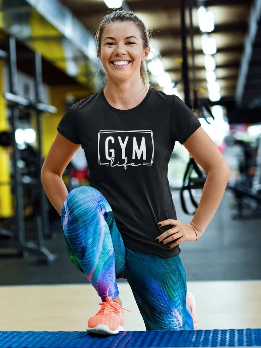 womens Slogan T Shirts 'Gym Life'