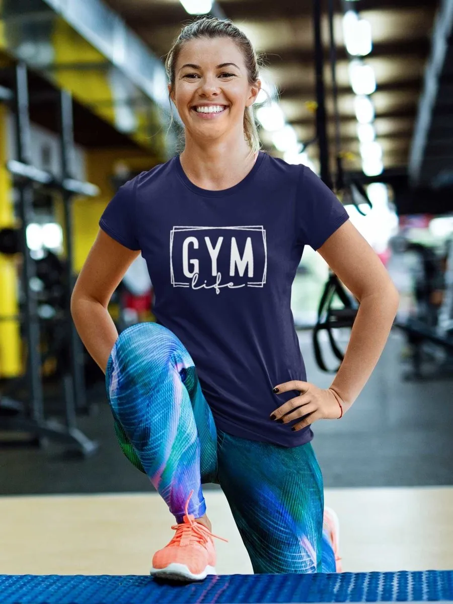womens Slogan T Shirts 'Gym Life'