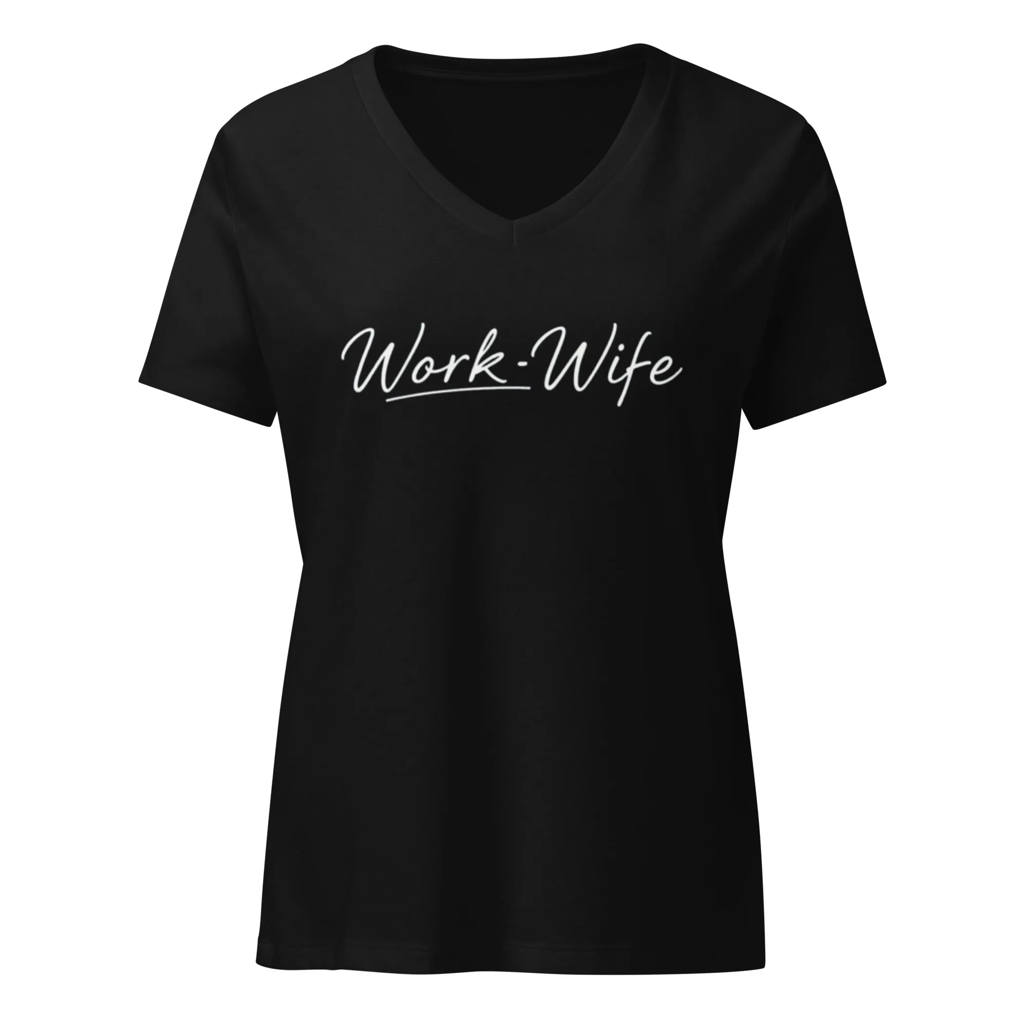 Work Wife Women’s Relaxed V-neck T-shirt
