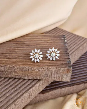 Zevarly Lavanya Star Cut Cz Studs